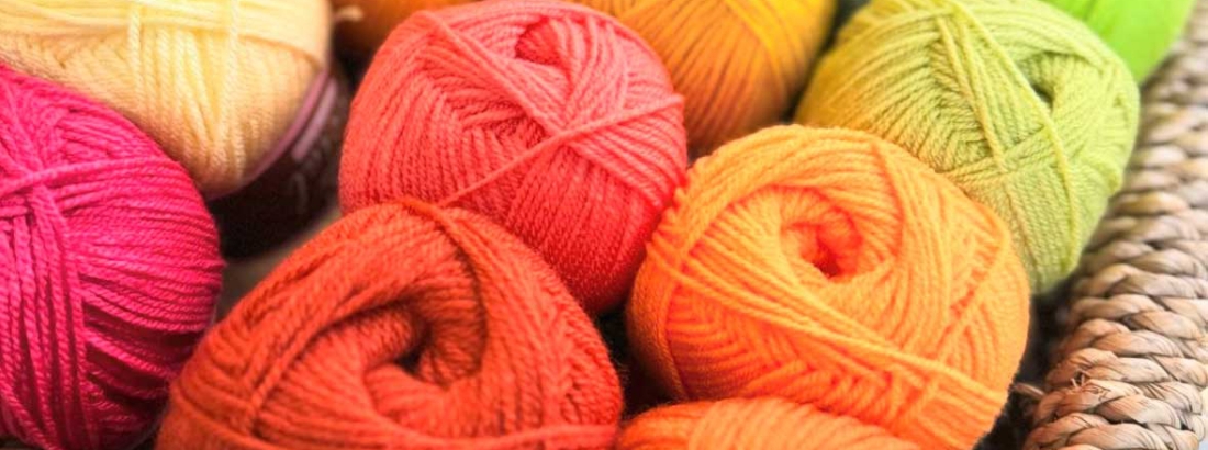 Selection of yarn in fruity colours