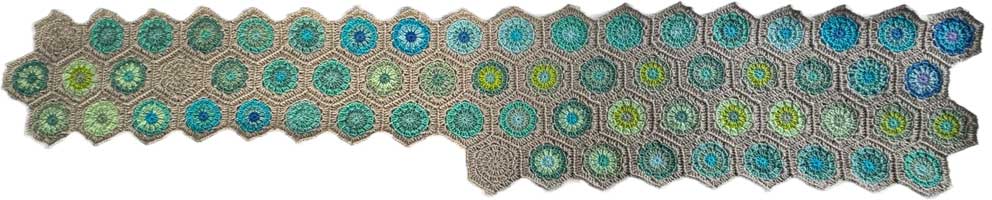 February in 2024 temperature blanket